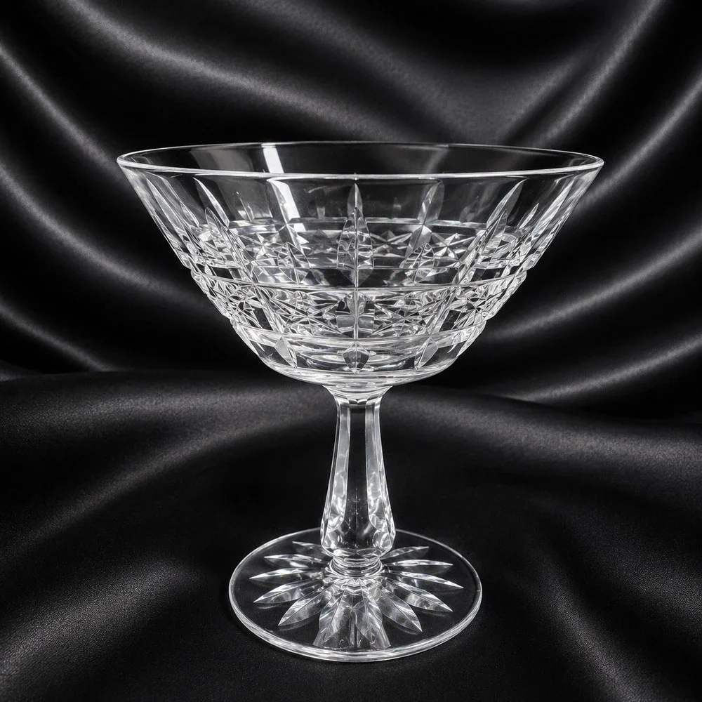2 Waterford Signed Kylemore Crystal Champagne Tall Sherbet Glasses Ireland